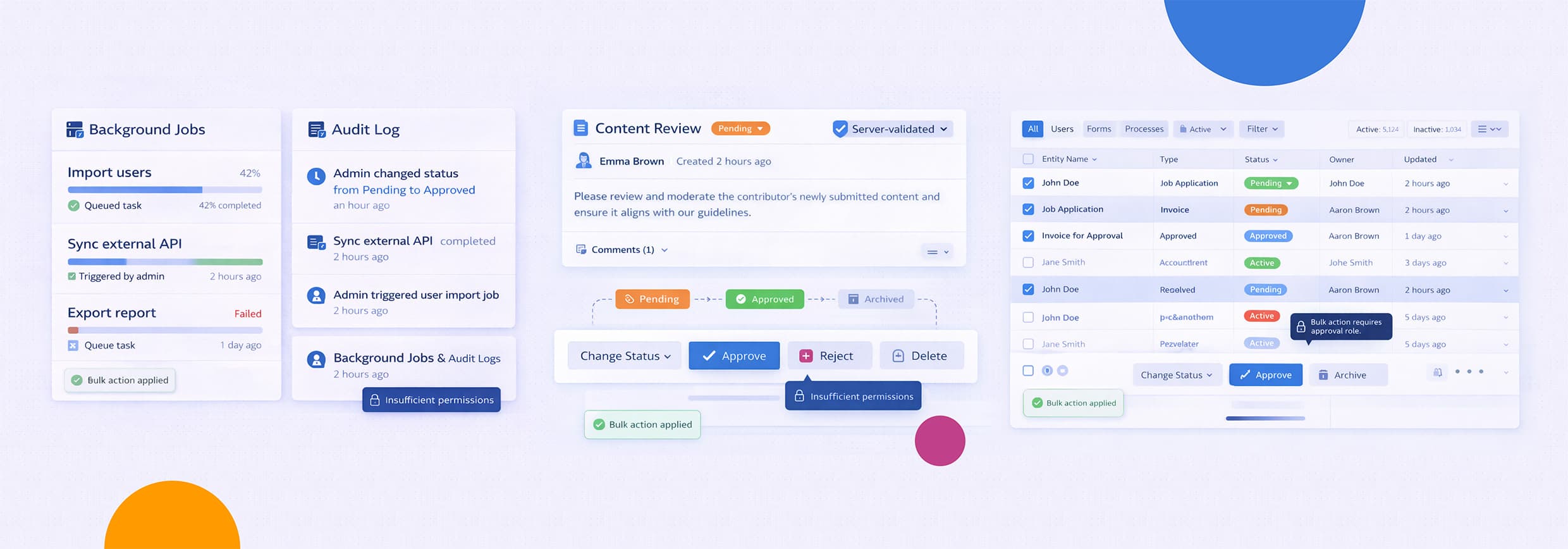 Admin Panels & Backoffice Suite for Internal Operations