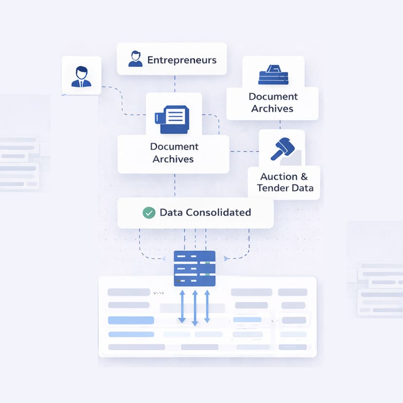 Open Data Aggregation Service for Entrepreneurs, Legal Entities & Tenders